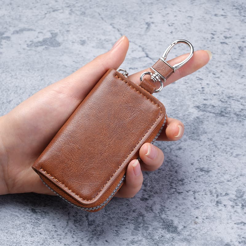 2026 universal car key bag men's mini waist trailer remote control key protective cover zipper all-inclusive key bag