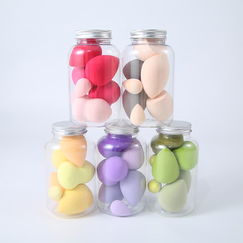 Beauty Blender Set in Jar - 5 Large + 2 Small