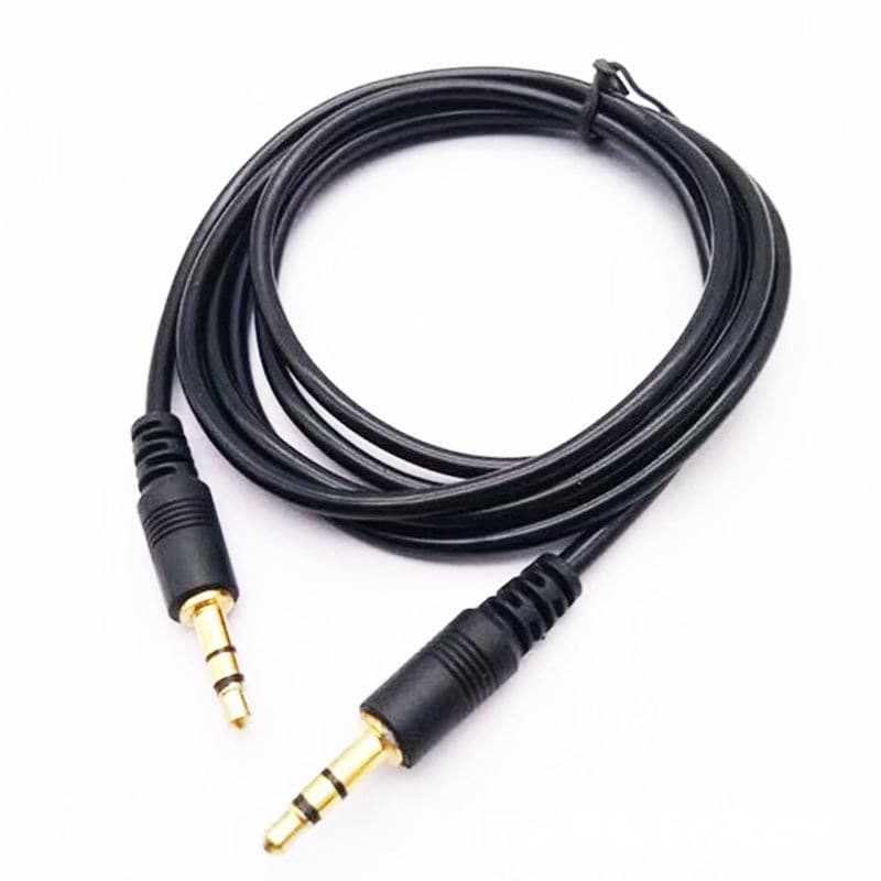 Car Audio Speaker 3.5mm Aluminum Shell Gold-Plated Head Shielded Cable with Braided Mesh