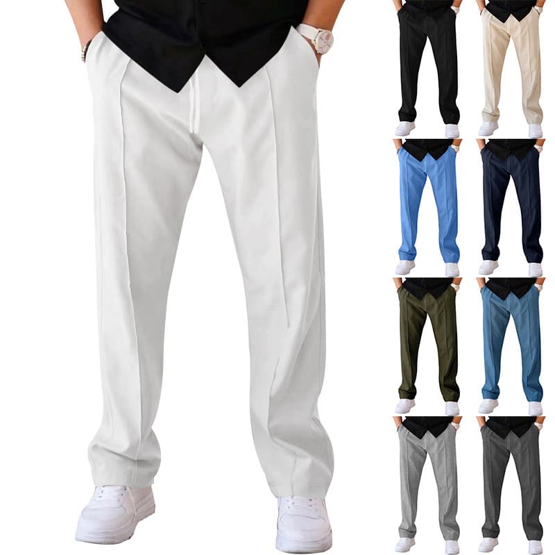 New Cross-border Amazon Spring/Autumn Loose Straight-leg Quick-dry Soft Casual Men's Pants for Outdoor and Sports