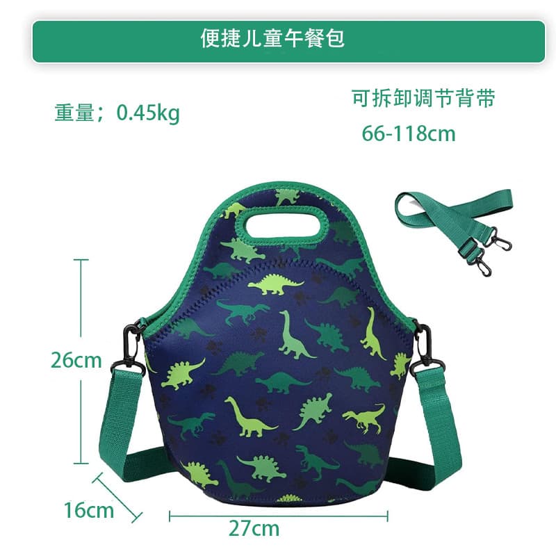 Neoprene print lunch bag mommy bag with shoulder strap