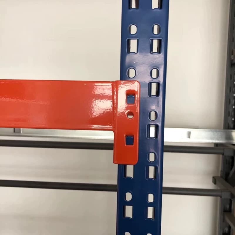 Warehouse shelf column clamp accessories clip-on design stable adjustable hole types customizable beam hangers