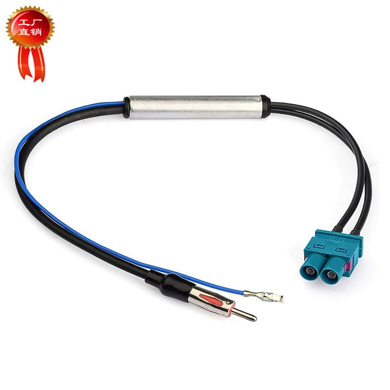 Car Antenna Dual Fakra Male Head Din Extension Cable Amplifier FM Radio Reception Vehicle Mounted Digital Computer Cable