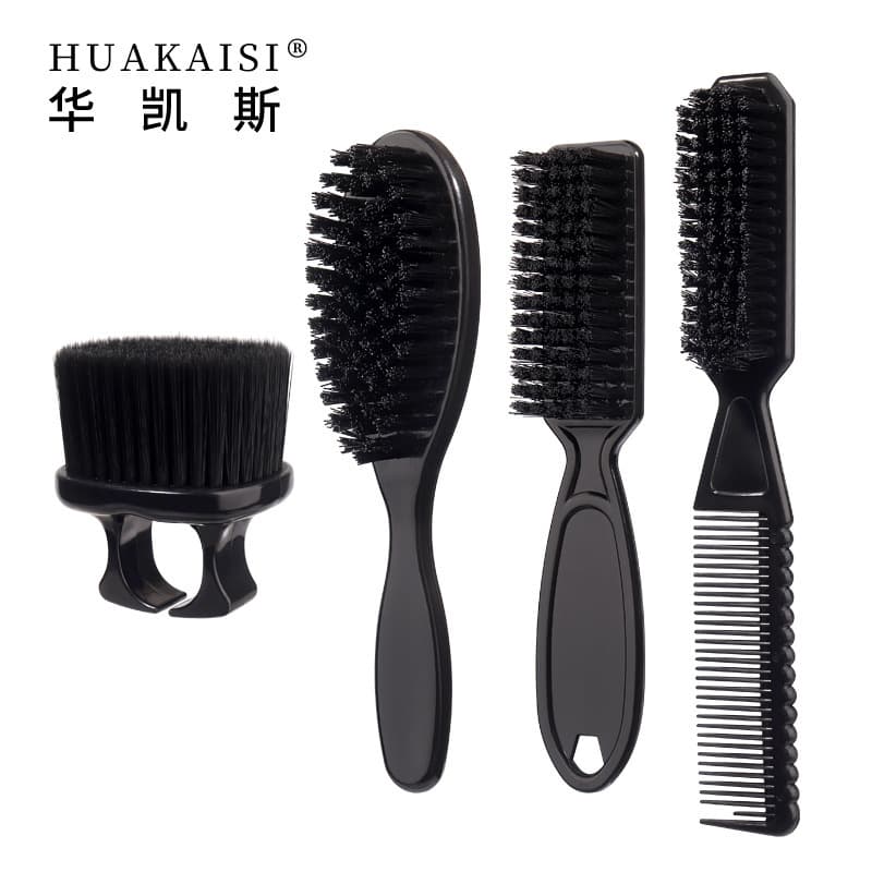 Wholesale Comb Brush Set Beard Cleaning Men's Hair Brush Foam Brush Mustache Sideburn Brush Barber Hair Sweep Salon Hair Debris Brush