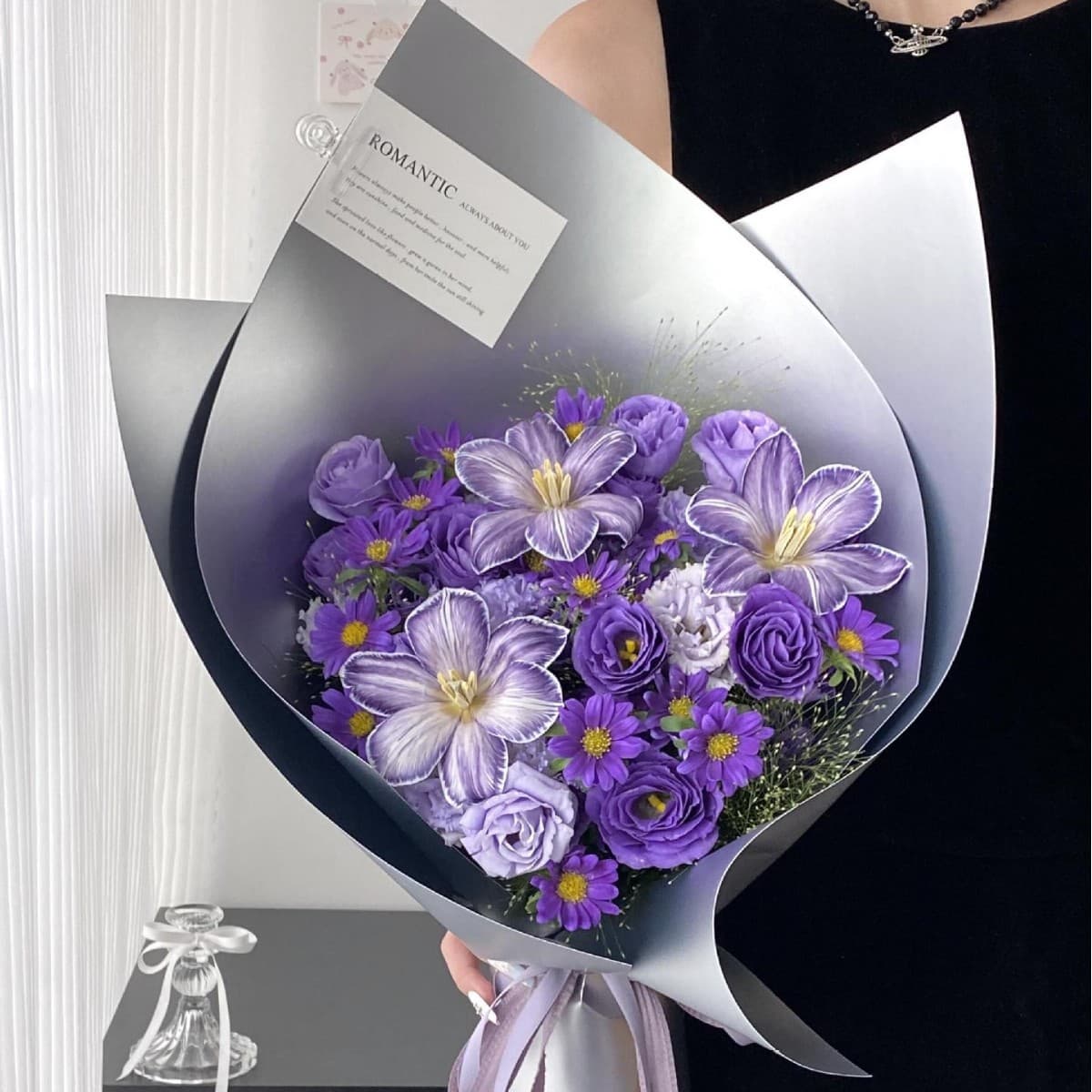 Valentine's Day Silver Stiff Paper Premium Thick Double-Sided Matte Silver Shaping Paper Silver Cardstock Flower Wrapping Material