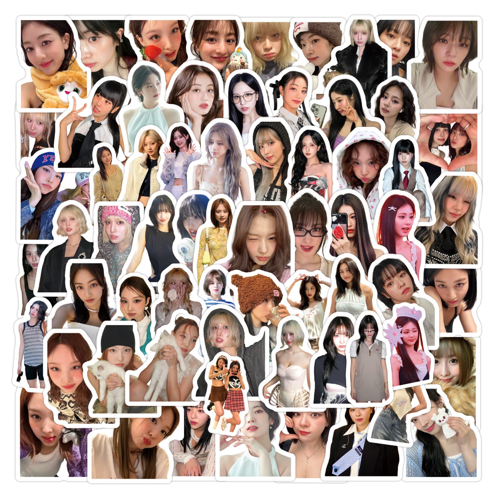 100-Piece New Korean Girl Group Twice Graffiti Stickers for Decorating Stationery, Planners, Water Bottles, and Laptops