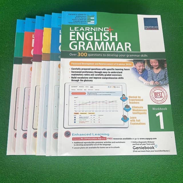 Singapore English Grammar SAP Learning English Grammar Workbook Grades 1-6