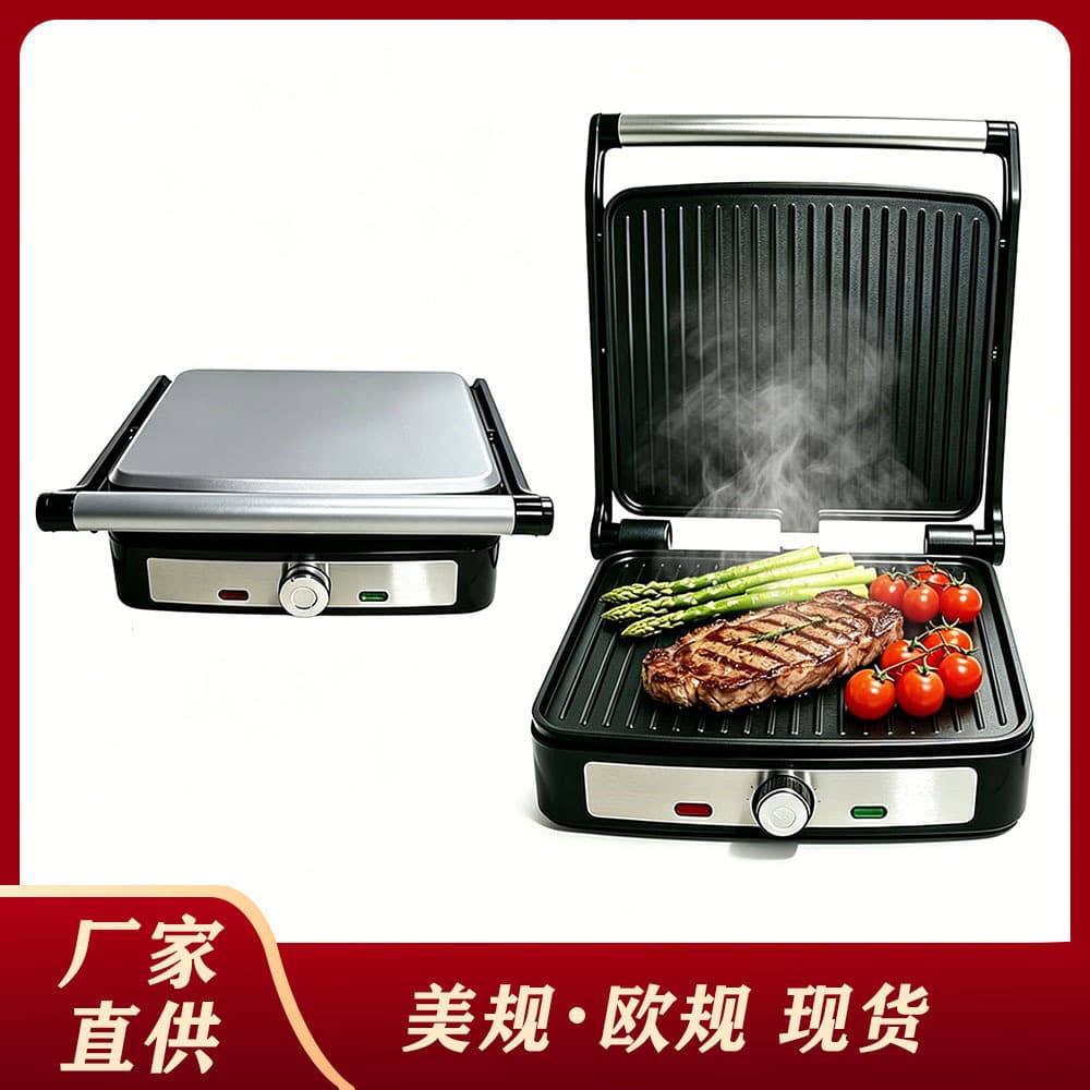 High-power American standard steak frying machine, sausage grill machine, hamburger machine, bread machine, sandwich machine, panini breakfast machine