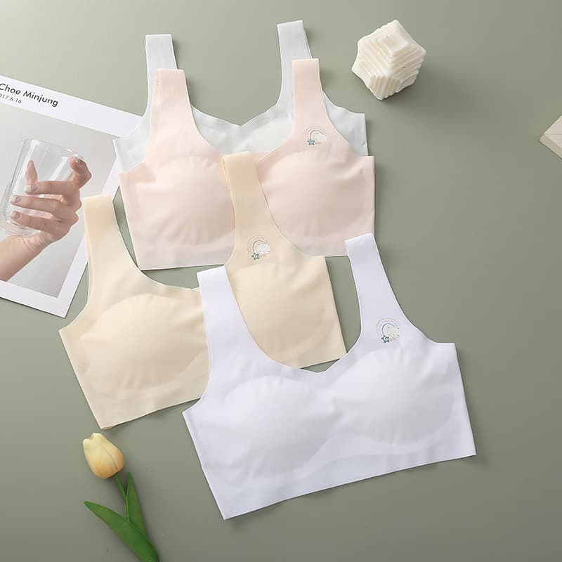 Seamless Teen Girl Bra Vest for Puberty Development Middle and High School Students Wrap Chest Young Women Bra
