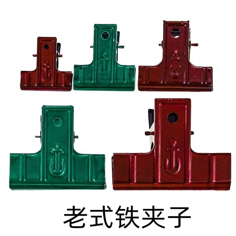 Thickened old-style iron clips, mountain-shaped iron clips, strong multi-functional document clips, financial binding clips wholesale.