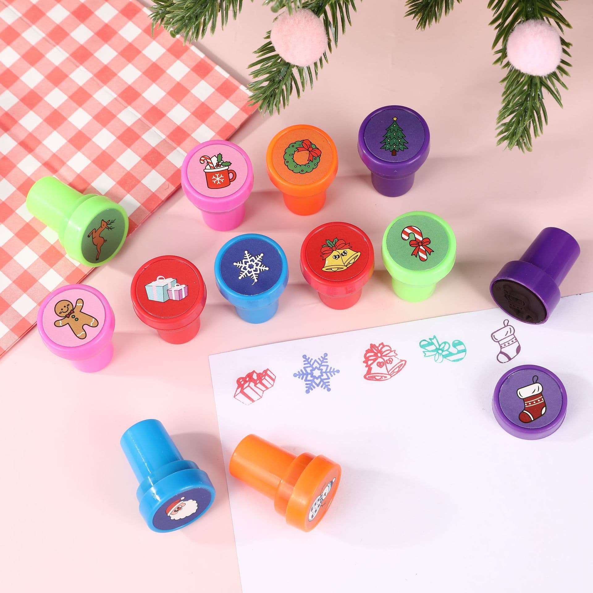 Cross-border stamp Christmas cartoon pattern stamp creative children's cute Santa Claus stamp kindergarten gift