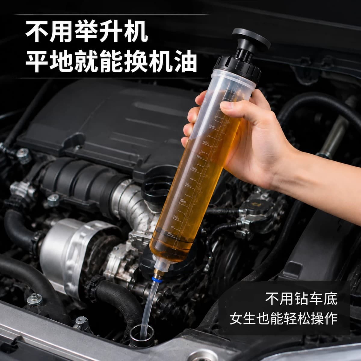 Syringe oil change tool syringe filler change engine oil brake oil tool refill gear oil refuel oil suction