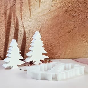 S1954 Christmas Tree Ornament Decorative Cement Plaster Mold DIY Silicone Mold