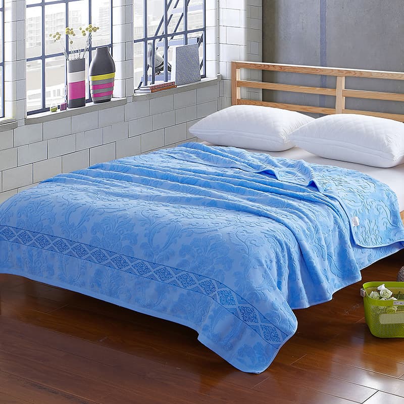 Manufacturer wholesale all-cotton old-style looped towel blankets, towel blankets for student military training, dormitory cover blankets
