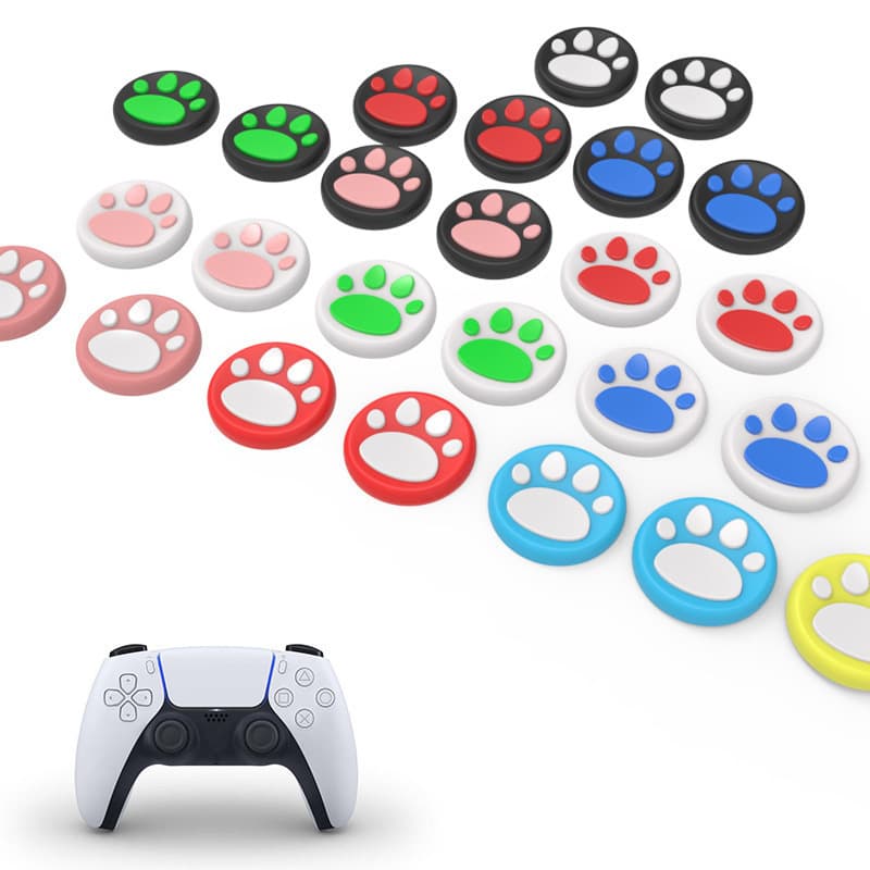 PS5 Controller Joystick Caps Switch Pro Joystick Cover PS5/X-BOX One Silicone Protective Cap Wii U Cat Paw Cap