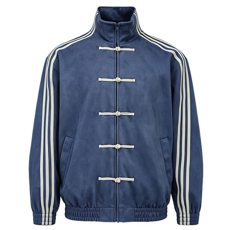 Grandmaster's single product Wang Anyu's new Chinese-style plate-button suede jacket for men and women, loose version INS
