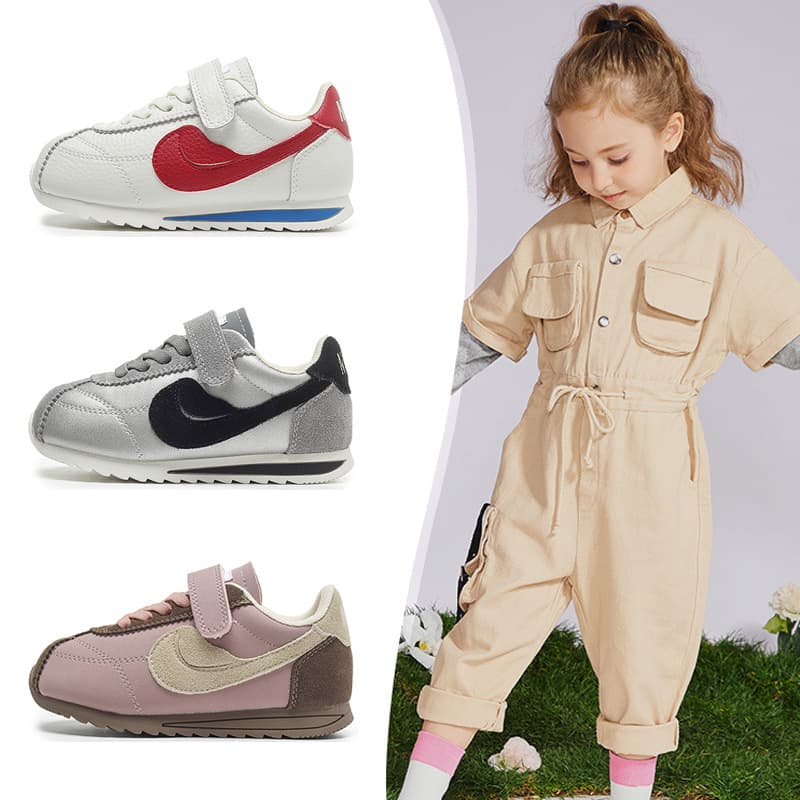 Genuine Leather Girls' Forrest Gump Shoes 2026 Spring and Autumn Children's Sports Shoes Casual Boys' Sneakers Baby Soft Sole White Shoes