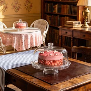 Cross-border Light Luxury Fruit Plate Transparent Pastry Display Stand Birthday Party Wedding Cake Display Plate Salad Plate