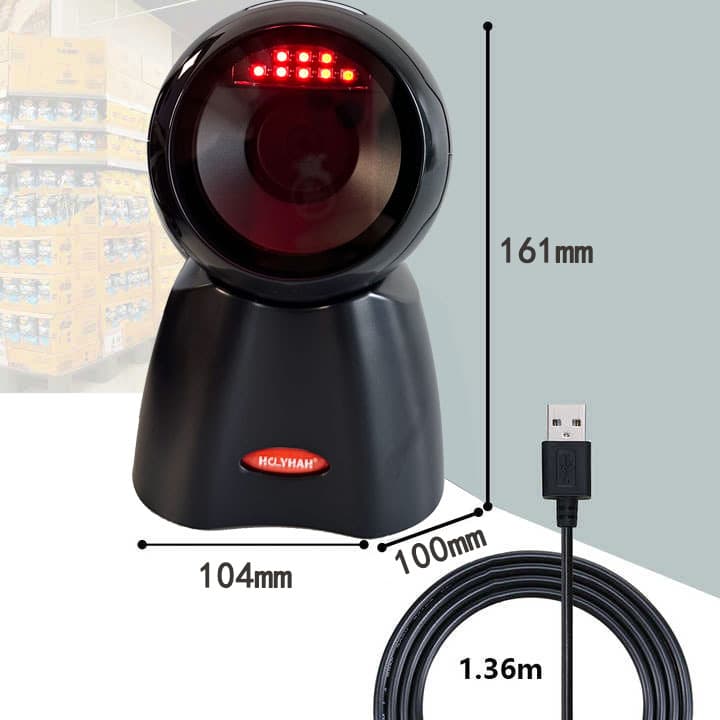 Platform Scanner - Countertop Barcode Scanner for Supermarket POS Payment QR Code Scanning