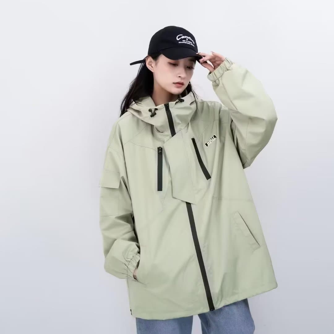 American style jacket for women in autumn and winter trendy versatile hooded functional jacket loose trendy brand ins outdoor work jacket
