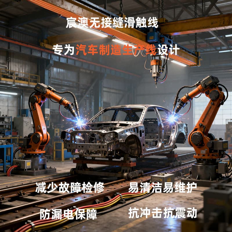 Seamless Sliding Contact Line - Automotive Production Line Mobile Power Supply - No Joints Power Outage Prevention - Suitable for Workshop Assembly Line