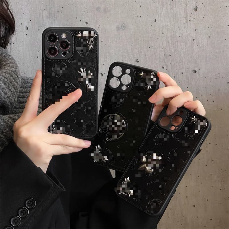 Trendy brand three-dimensional iphone17Promax mobile phone case suitable for Apple 16 leather full cover set 13 cross-border cross