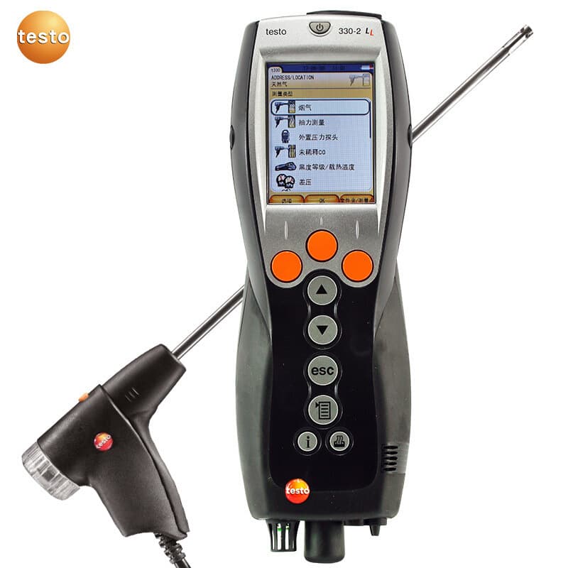 Testo Flue Gas Analyzer testo 330 Enhanced Version Industrial Combustion Efficiency Boiler Flue Gas Detection Analyzer te