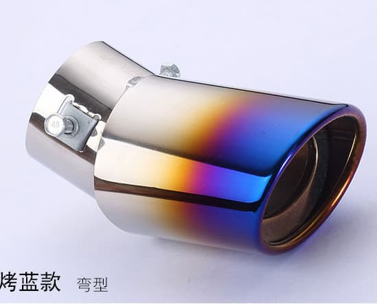 Car Tailpipe Exhaust Pipe Blue-Baked Car Exhaust Muffler Duct Silencer Modification 13-1A14