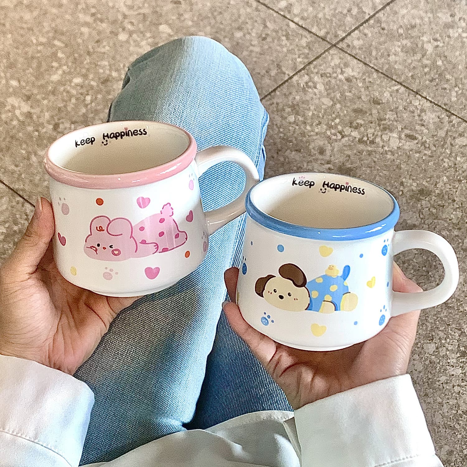 Mug Ins Style High Appearance Cute Ceramic Cup Couple Water Cup Women Home Coffee Breakfast Cup Children