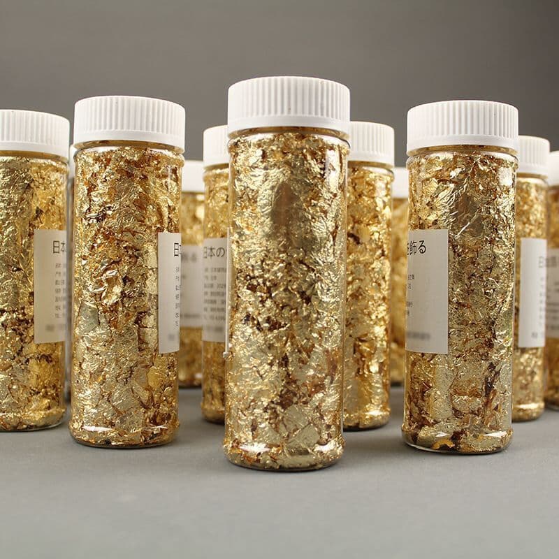 2g Pack Gold Foil/Silver Foil Candle DIY Gold Flakes Cake Dessert Decoration Gold Foil Crafts Gold Foil Flakes