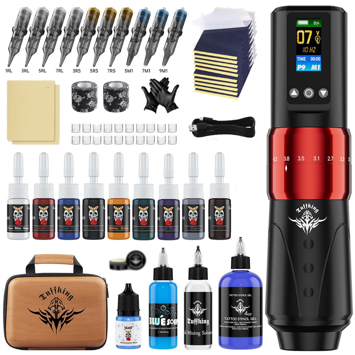 Tuffking tattoo equipment P8 brushless motor machine secant fogging large screen display all-in-one machine with adjustable stroke