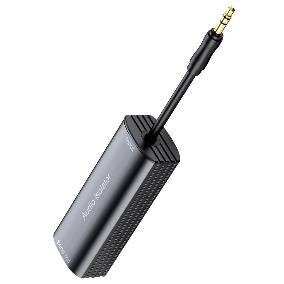 3.5mm audio common ground isolator audio noise reducer mobile phone headset audio AUX noise removal audio isolator