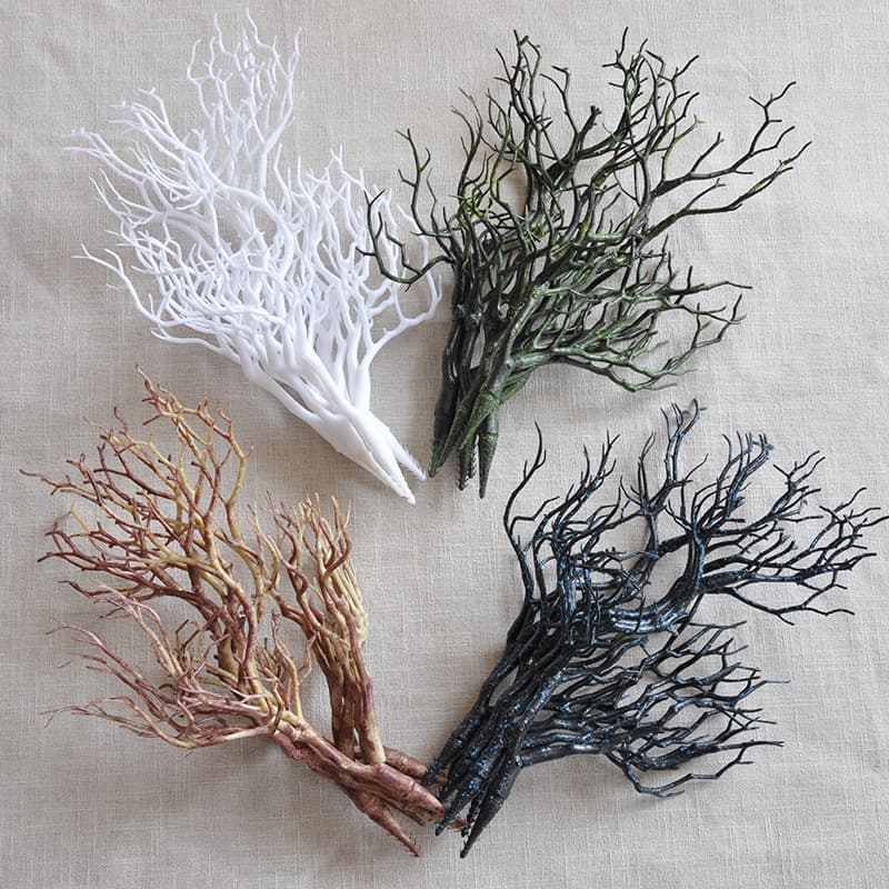 Cross-border 35cm Plastic Material Handcraft DIY Artificial Dry Twigs Antler Coral Headpiece Accessories