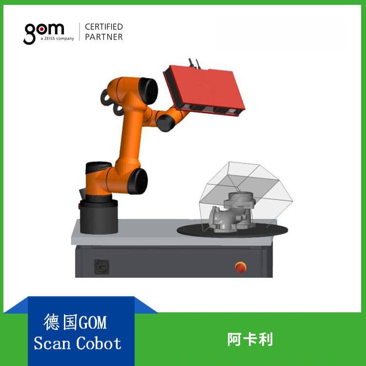 GOM ScanCobot fully automatic 3D scanner, human-robot collaborative measurement system by German company GOM.