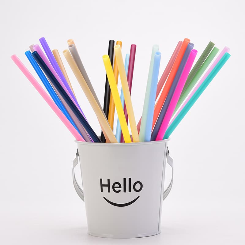 7mm Diameter Plastic Straws Non-Disposable with Ring Pure Color Cup Accessories PP Straws Straight Tube No Patent Biodegradable