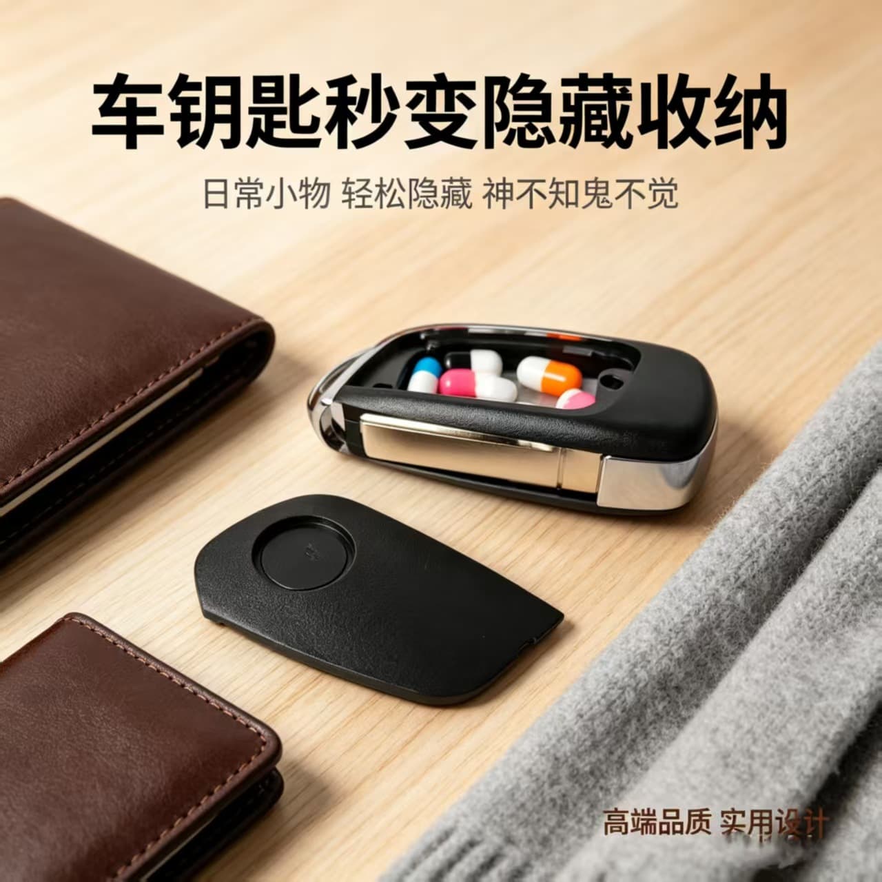 Storage Simulation Car Key Hider for Cash, Medicine, and Valuables - Hidden Pill Container