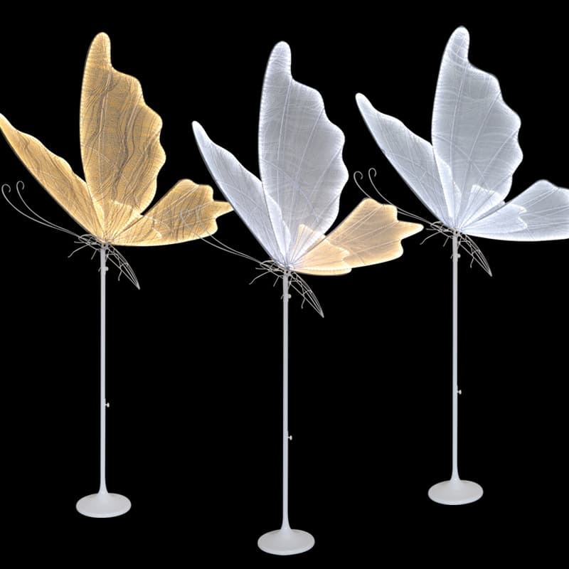 Wedding Props Glowing Butterfly Wings Pendant Ceiling Decoration Wedding Stage Chandelier Iron Art Road Guide
