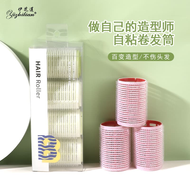 Yi Zhilian large, medium and small curling tube with fluffy roots, air bangs, self-adhesive curls, magic stickers, no perm