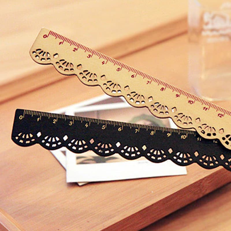Factory Direct Student Hollow Ruler Creative Stationery Cute Cartoon Pattern Scale Drawing Ruler