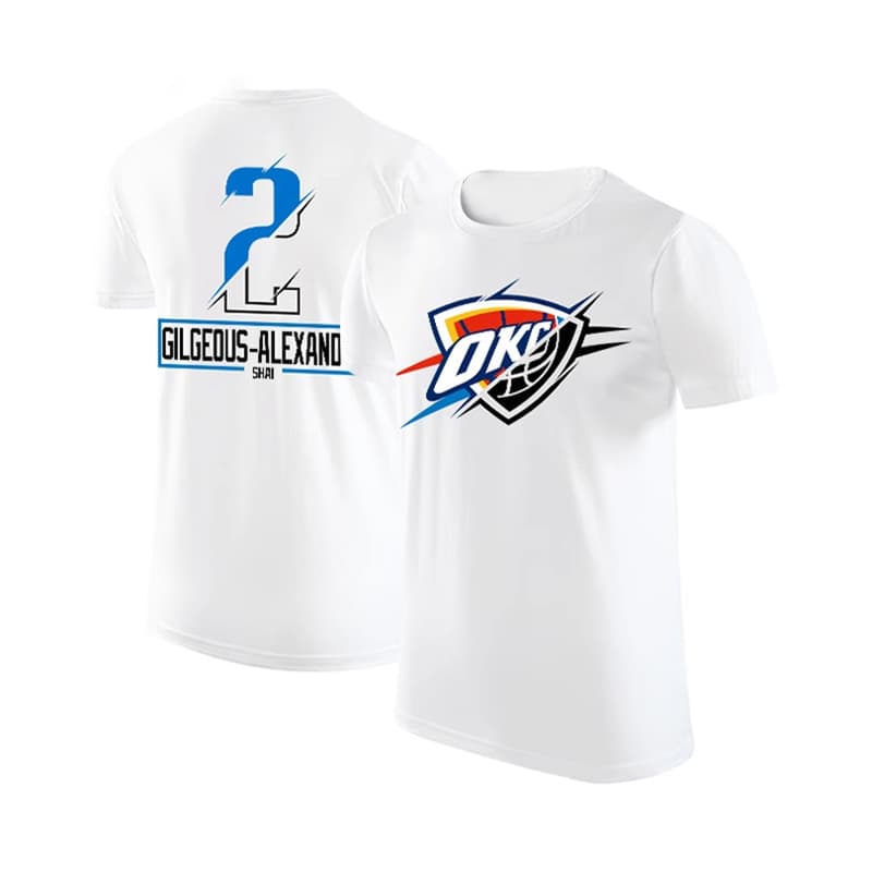 Support customized foreign trade NBA Thunder Alexander uniform T-shirt cross-border basketball sports short-sleeved T-shirt for men