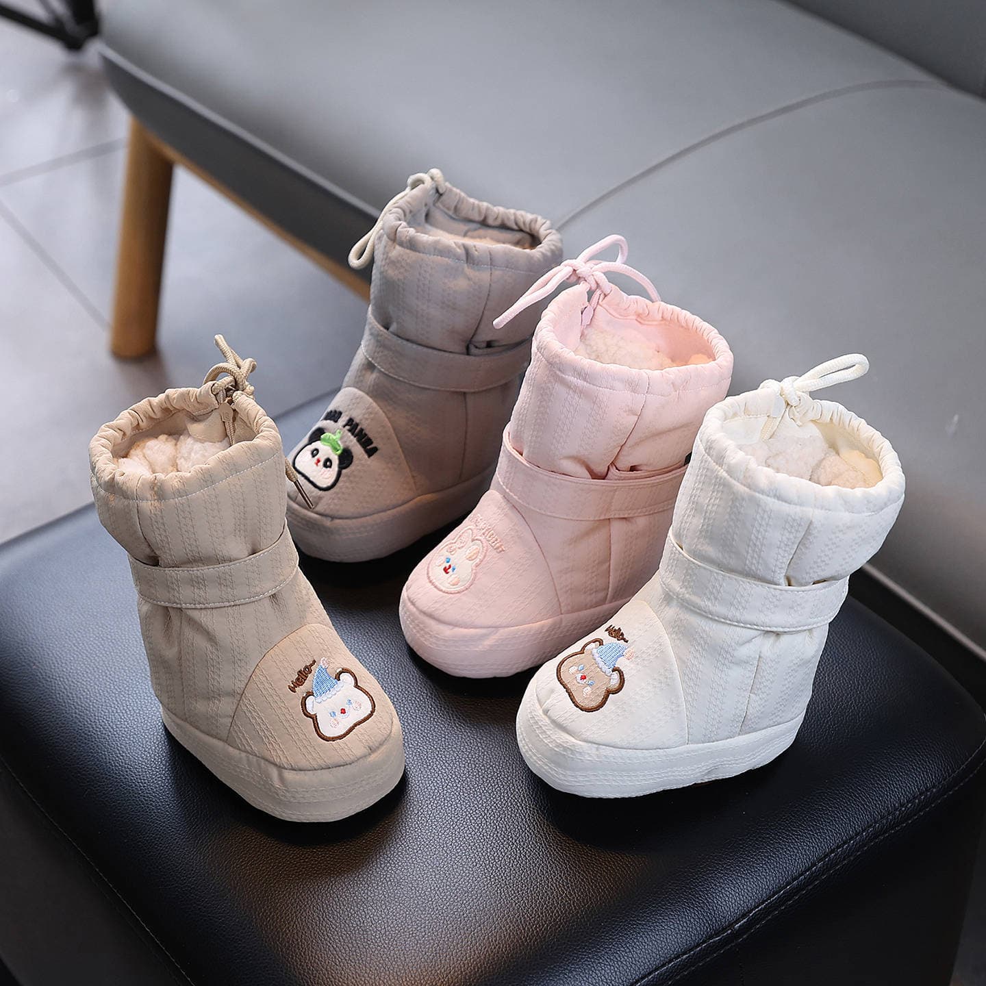 Foreign Trade Wholesale Cross-Border Autumn/Winter Super Thick Fleece-Lined Warm High-Top Snow Boots Infant Cotton Shoes Baby Long Leg Warmers