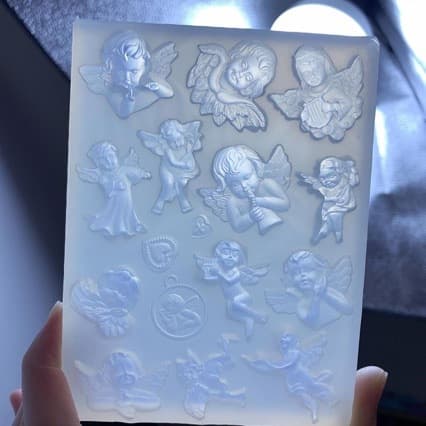 DIY Crystal Resin Silicone Mold Angel Shape UV Resin Soft Clay Polymer Clay Decoration Silicone Mold