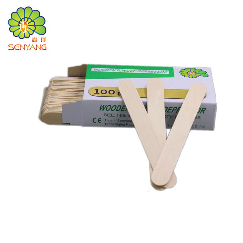 Production and Processing 150 Birch Wood Tongue Depressors EO Sterilized Individually Packed Tongue Depressor Children's Tongue Depressor