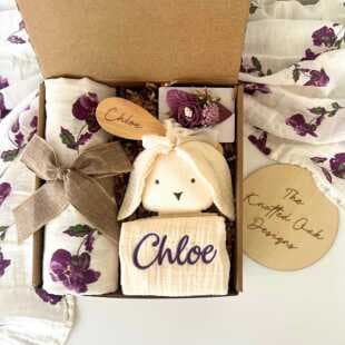 Baby Soothing Gift Box Set Organic Cotton Toy Newborn Calming Supplies Full Moon 100 Days Gift