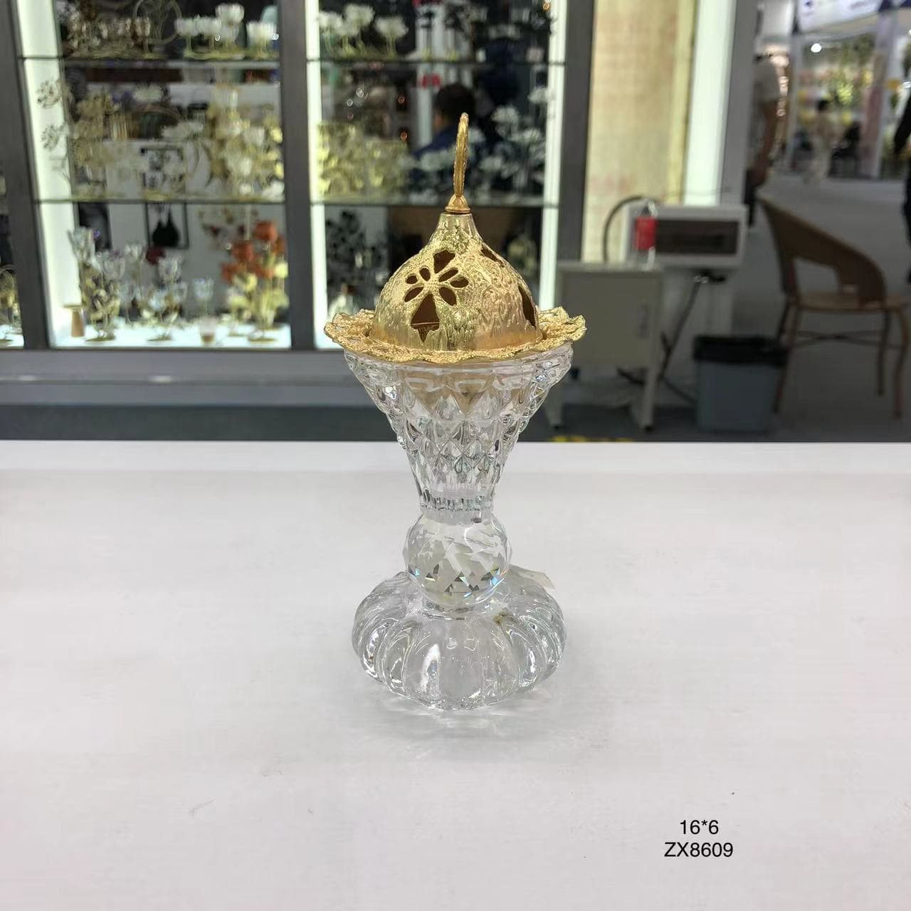 Middle Eastern Arabic Crystal Incense Burner Glass Incense Burner Creative European Style Crystal Incense Burner Factory Direct