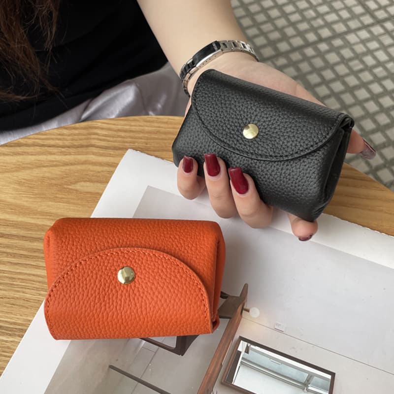 Mini Genuine Leather Coin Purse Short Style Unisex Wallet Urban Simple Macaron Color Daily Match Wallet Bloomlane Brand