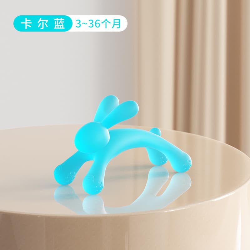 Hot-Selling Food-Grade Boilable Silicone Carrot Rabbit Teether Baby Teething Molar Soothing Toy Wholesale
