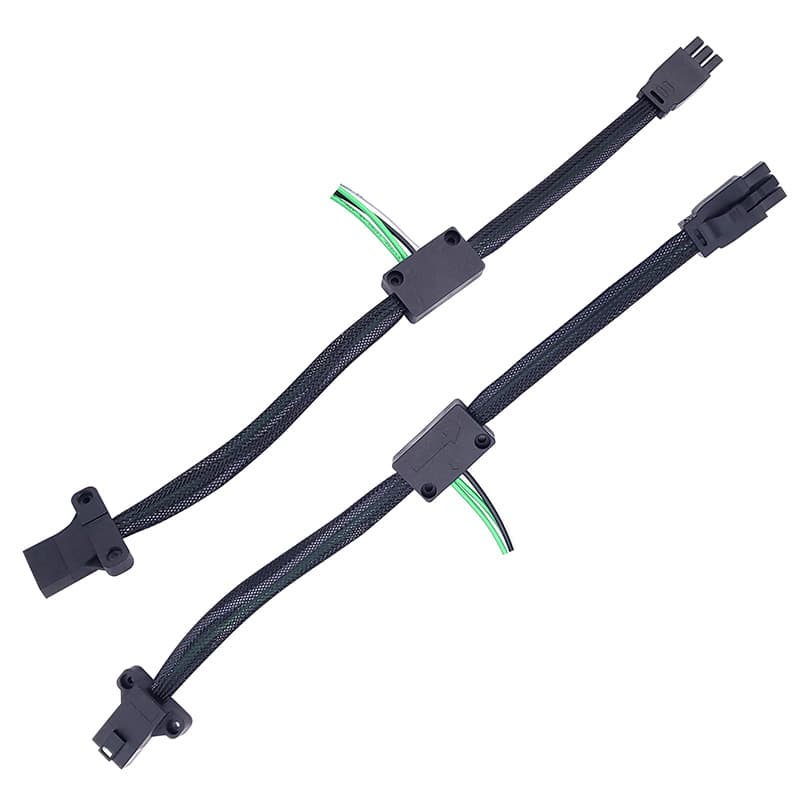 High-Current Connector 3-PIN Single-Latch Three-Core Connector, AC Power Socket Braided Cable Protection