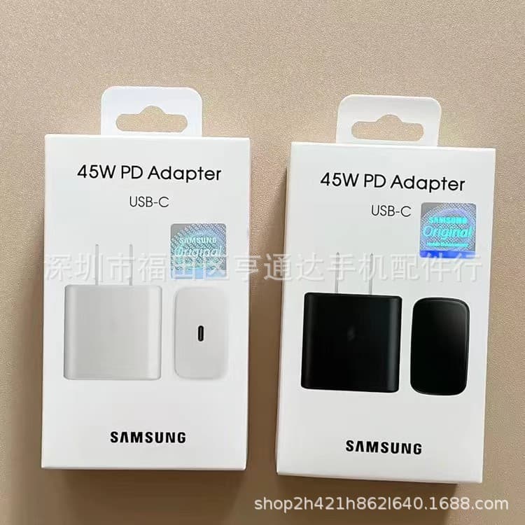 Compatible with Samsung Original S21 S22Ultra S23 Charger NOTE10 Charging Head PD 45W Super Fast Charger