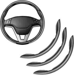 Cross-Border Clip-On Car Steering Wheel Cover, Segmented Anti-Slip Carbon Fiber Steering Wheel Buckle, Four Seasons Universal Car Cover